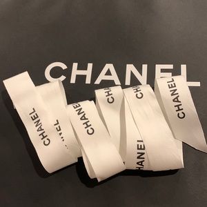 Chanel white ribbon